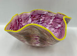 Pink and Yellow Large Flutter Bowl